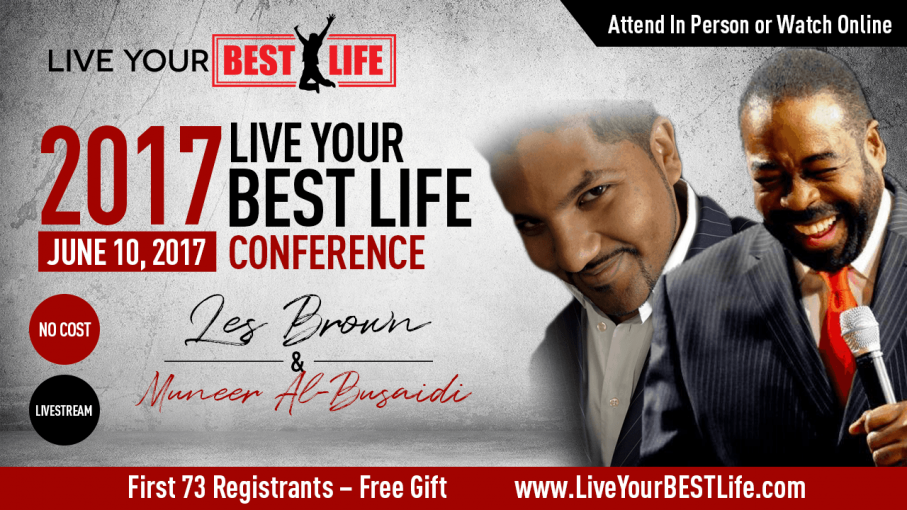 Muneer speaking with Les Brown and speakers from around the world